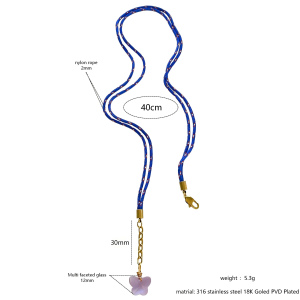Colliers Pendentifs Pour Femmes En Corde Tressée Couleur Or Avec Cœur Glacé h5 