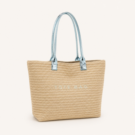Sac cabas femme en raphia uni, brodé et tissé, style décontracté 2