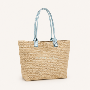 Sac Cabas Femme En Raphia Uni, Brodé Et Tissé, Style Décontracté h5 Image3