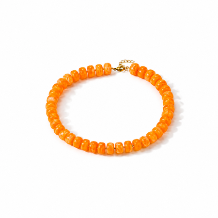 Colliers de perles de vacances Simple Series en acrylique couleur or pour femmes
