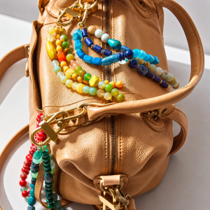 Breloques Pour Sac En Agate Naturelle, Perles De Forme Irrégulière, Couleur Unie, Collection Simple Series h5 Image3