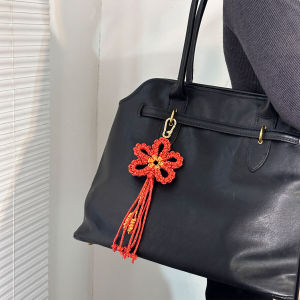 Breloques De Sac En Corde Tressée Tissée À Pompon Fleuri Quotidien De La Série Simple h5 Image3