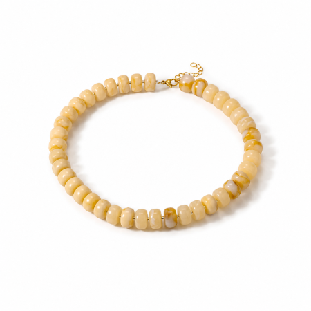 Colliers de perles bohèmes classiques en acrylique couleur or pour femmes