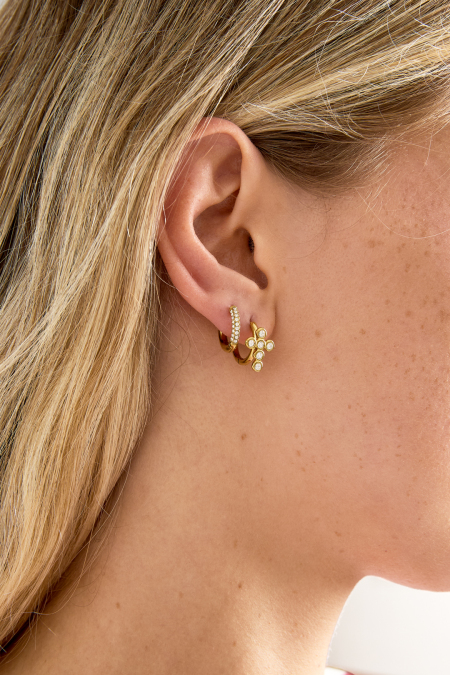 Boucles d'oreilles créoles en acier inoxydable, style simple et quotidien, collection de bijoux pour femmes 2