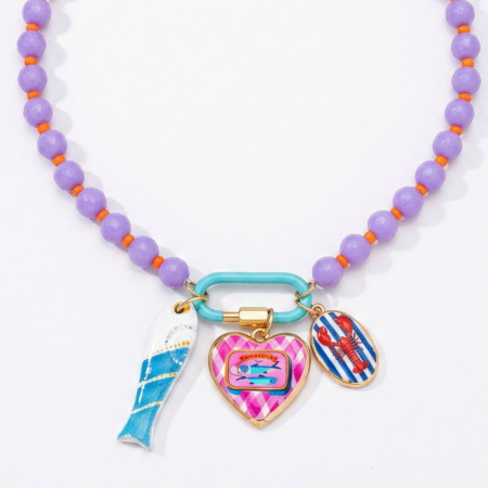 Colliers de perles en résine pour femmes, collection romantique, style océanique, inspirés des vacances 2