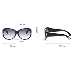 Lunettes De Soleil Rétro Simple Series À Imprimé Léopard Dégradé Uni h5 Image3