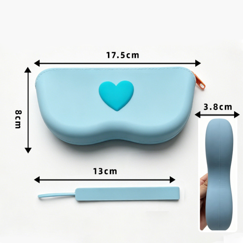 Pochette De Rangement Pour Lunettes De Soleil En Gel De Silice Simple Series Sweet Heart, Couleurs Assorties Image5
