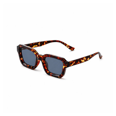 Lunettes de soleil rétro Simple Series à imprimé léopard uni
