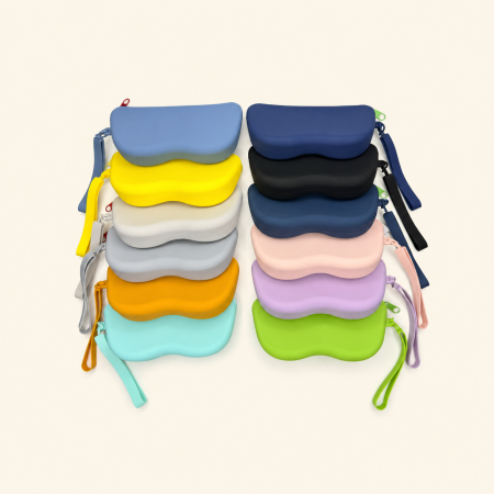 Étui de rangement pour lunettes de soleil Simple Series Daily Solid Color en gel de silice 2