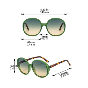 Lunettes De Soleil Rétro À Imprimé Léopard Simple Series, Couleurs Dégradées. h5 Image3