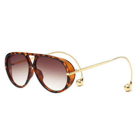 Lunettes de soleil à imprimé léopard uni et dégradé de couleurs