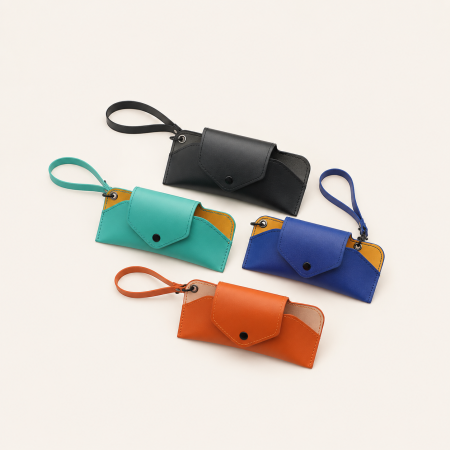Étui à lunettes de soleil Simple Series Daily couleur unie en PU
