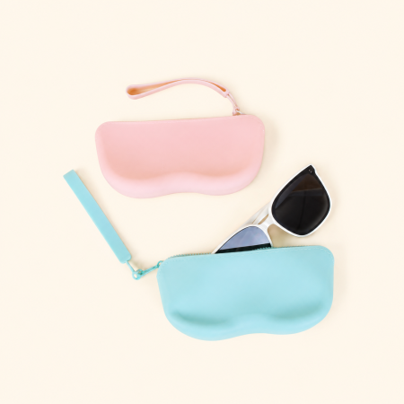 Étui de rangement pour lunettes de soleil Simple Series Daily Solid Color en gel de silice