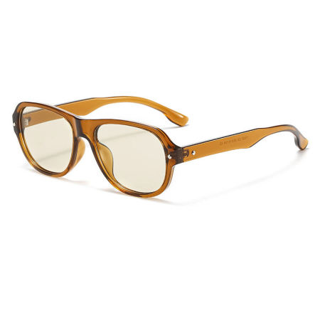 Lunettes de soleil rétro Simple Series à imprimé léopard uni