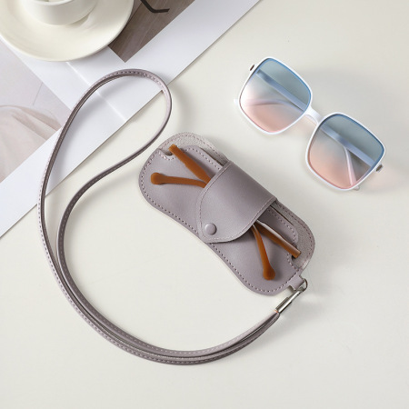 Étui à lunettes de soleil Simple Series Daily couleur unie en PU 2