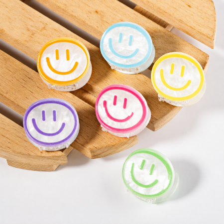 Pinces à cheveux en acétate Simple Series Daily Smiling Face