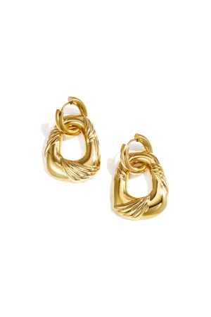 Boucles D'Oreilles Pendantes En Acier Inoxydable, Forme Irrégulière, Collection Simple Et Décontractée Pour Femmes h5