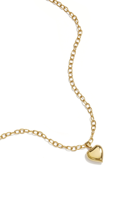 Colliers pendentifs en acier inoxydable en forme de cœur, collection décontractée et simple pour femmes