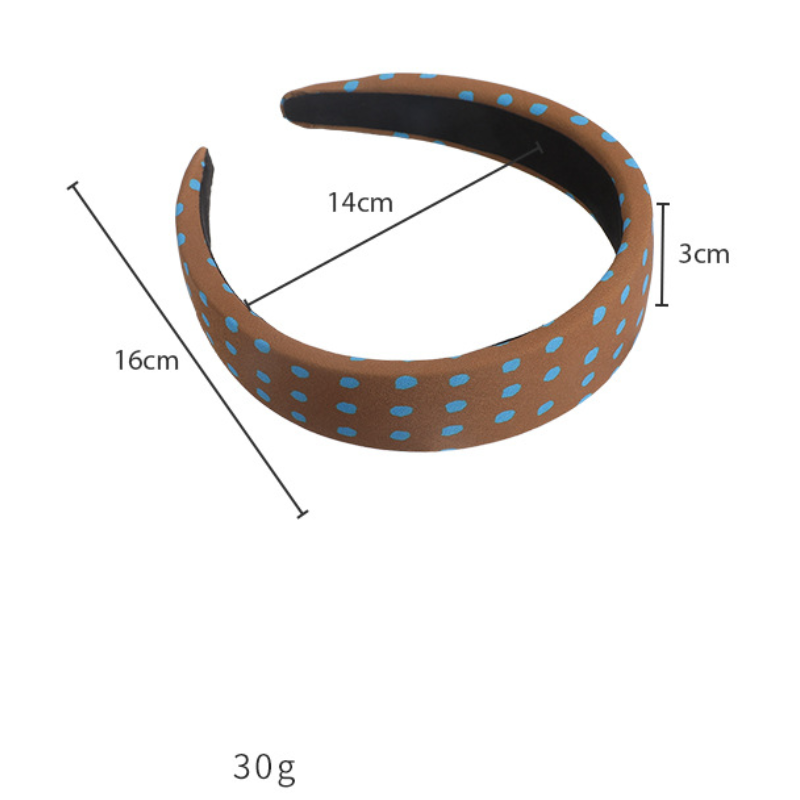 Bandeaux Pour Cheveux En Tissu Multicolore À Pois Rétro De La Série Simple Image3