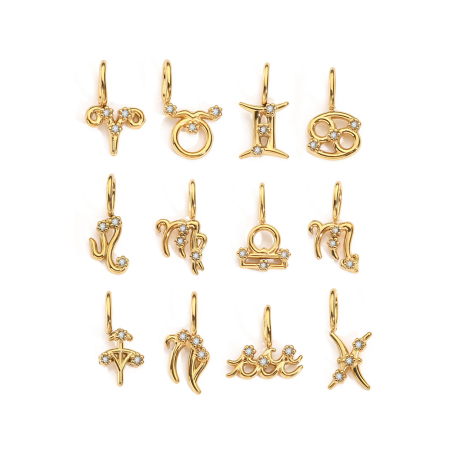 Pendentifs pour femmes Classic Series Diy Constellation en acier inoxydable étanche couleur or