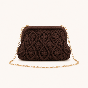 Sac À Main Pour Femme, Style Décontracté, En Coton Tissé Uni Ajouré, Style Est-Ouest h5 Image2
