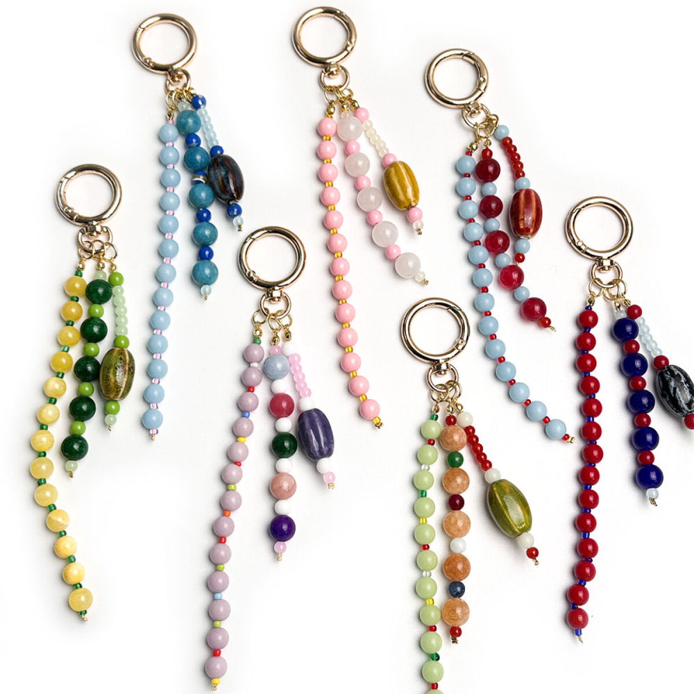 Perles Quotidiennes De Forme Irrégulière En Agate De Couleurs Mélangées, Breloques Pour Sac En Pierre Naturelle, Collection Simple h5Image2