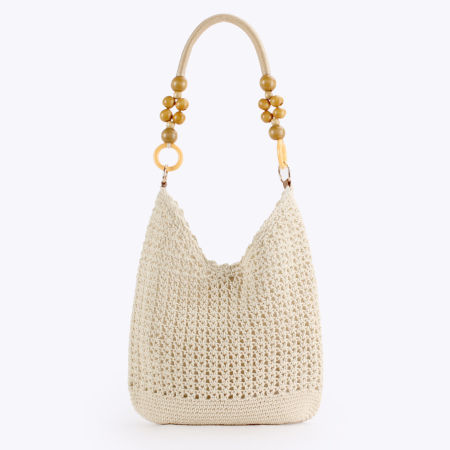 Sac carré pour femme en coton tissé et perles tissées, style décontracté 2