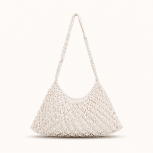Sac À Main Pour Femme, Style Décontracté, En Coton Tissé Uni Ajouré, Style Est-Ouest h5 Image2