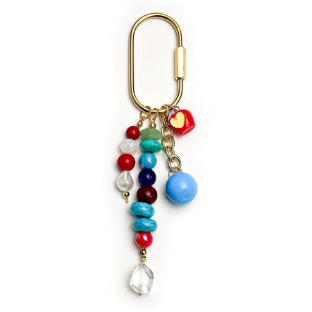 Série simple de perles bohèmes en forme de cœur, style océanique, couleurs mélangées, chaîne étoile, coquillage, bois, pierre naturelle, breloques pour sac