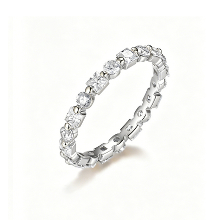 Bagues pour femmes en moissanite S925 couleur or, style patchwork simple et ajouré, collection Luxueuse.
