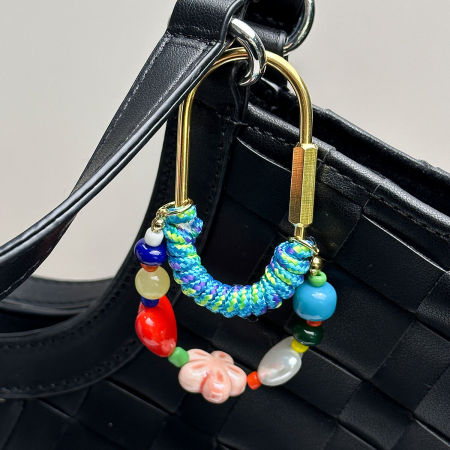 Breloques pour sac en alliage de couleurs assorties, perles en forme de cœur et de fleur, collection quotidienne Simple Series