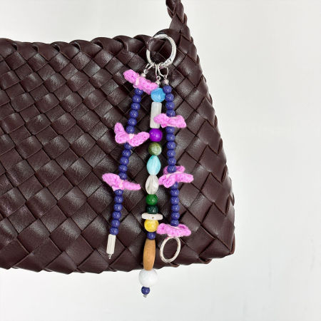Série Simple Perles Décontractées Dégradé de Couleurs Mixtes Breloques en Bois pour Sac à Main