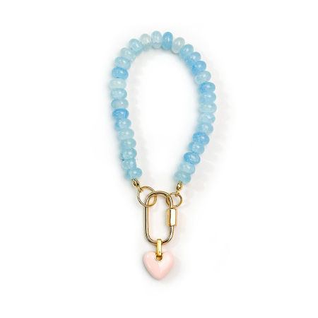 Collection Simple Daily Flower Heart Animal Perles de Couleur Unie Étoile Dégradé Agate Pierre Naturelle Breloques de Sac