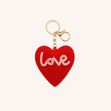 Collection Romantique - Lettre Quotidienne - Porte-clés Cœur en Tissu