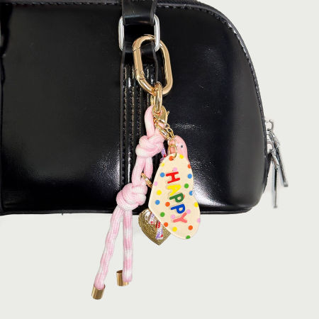 Breloques de sac en résine, motif cœur, nœud papillon et poisson multicolores, style océanique, collection Simple Series Cute Letter Heart.