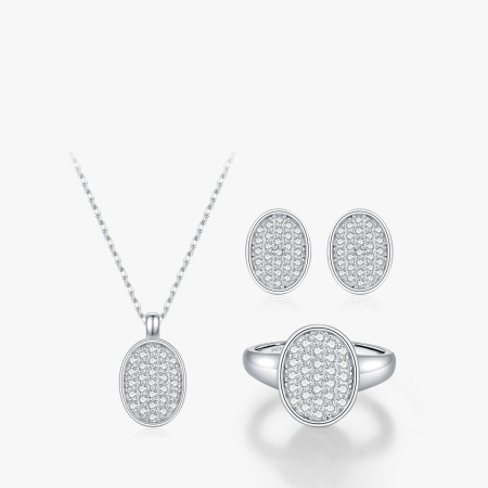 Ensemble de bijoux pour femmes en argent sterling 925 plaqué rhodium, forme irrégulière et ajourée, de la série Punk Luxueuse