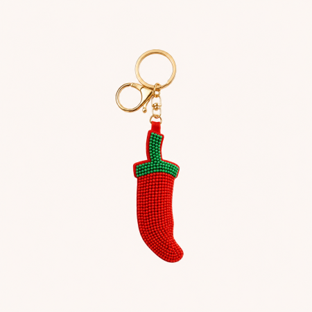 Porte-clés en résine représentant une plante mignonne aux couleurs variées, série Simple.