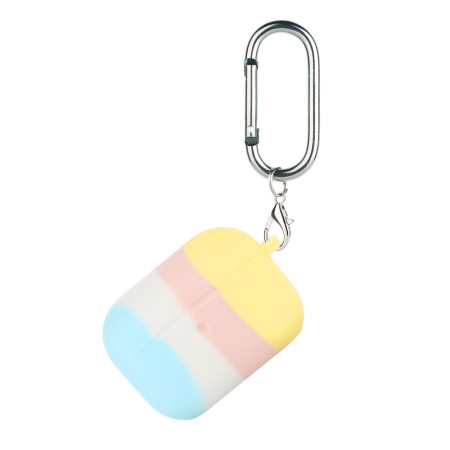 Coques d'écouteurs en silicone à rayures colorées 2
