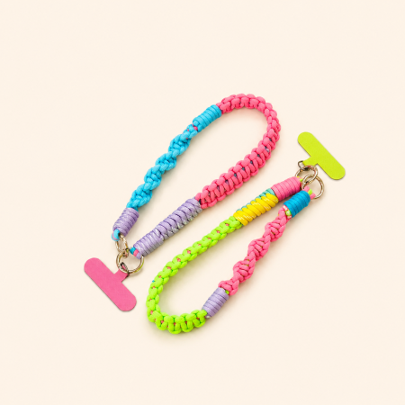 Chaîne de téléphone Simple Series Casual Twist en corde tressée multicolore