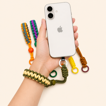 Chaîne de téléphone Simple Series Casual Twist en corde tressée multicolore 2