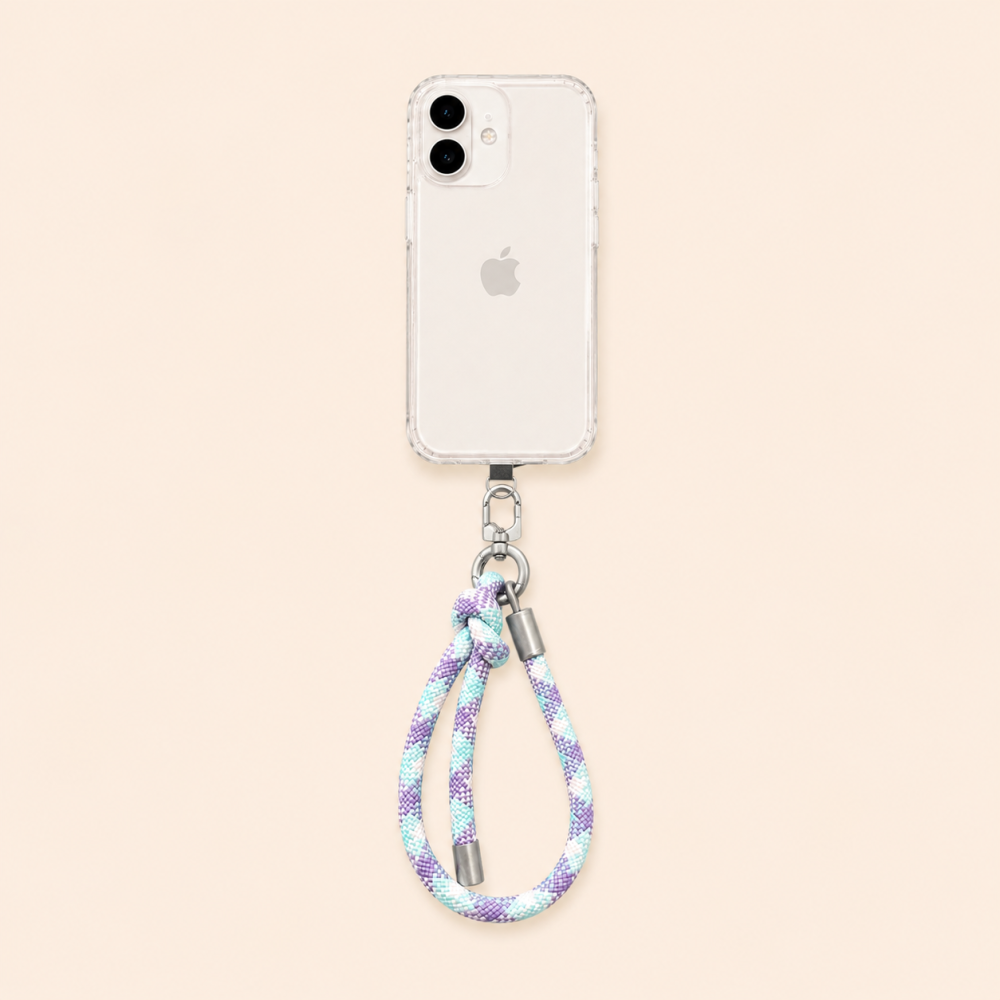 Chaîne De Téléphone Simple Series Casual Plaid Multicolore Tissée En Corde Tressée h5Image2