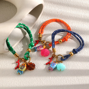 Bracelets Tressés Pour Femmes, Style Ethnique Océanique, Motif Poisson. h5 Image3