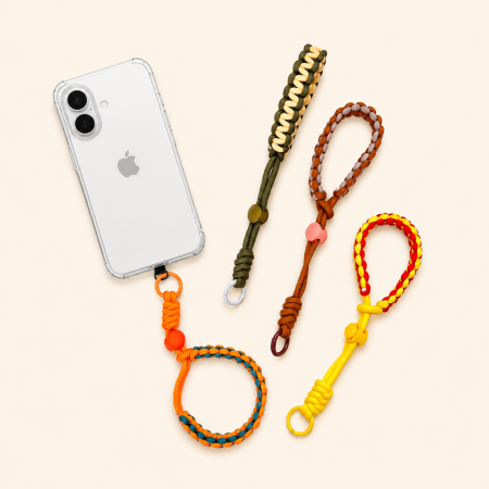 Chaîne de téléphone Simple Series Casual Twist en corde tressée multicolore