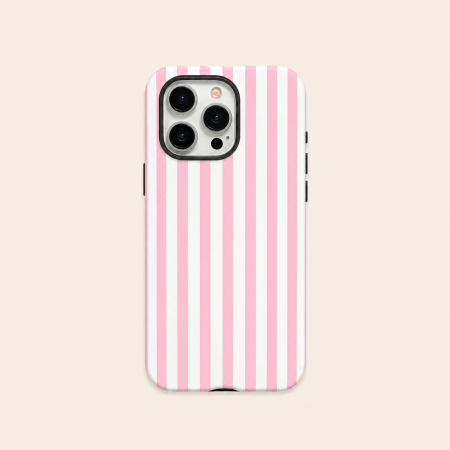 Coque de téléphone deux-en-un à rayures et blocs de couleur