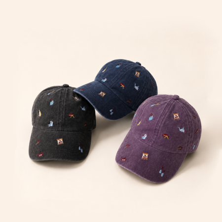 Casquette de baseball en coton uni couleur dessin animé Simple Series Daily 2