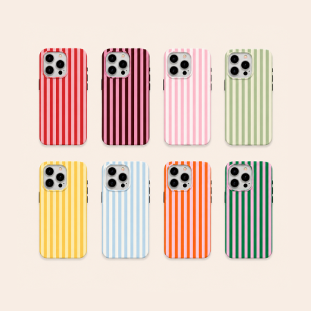Coque de téléphone deux-en-un à rayures et blocs de couleur 2
