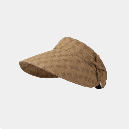 Visière en coton uni à nœud papillon doux de la série Simple
