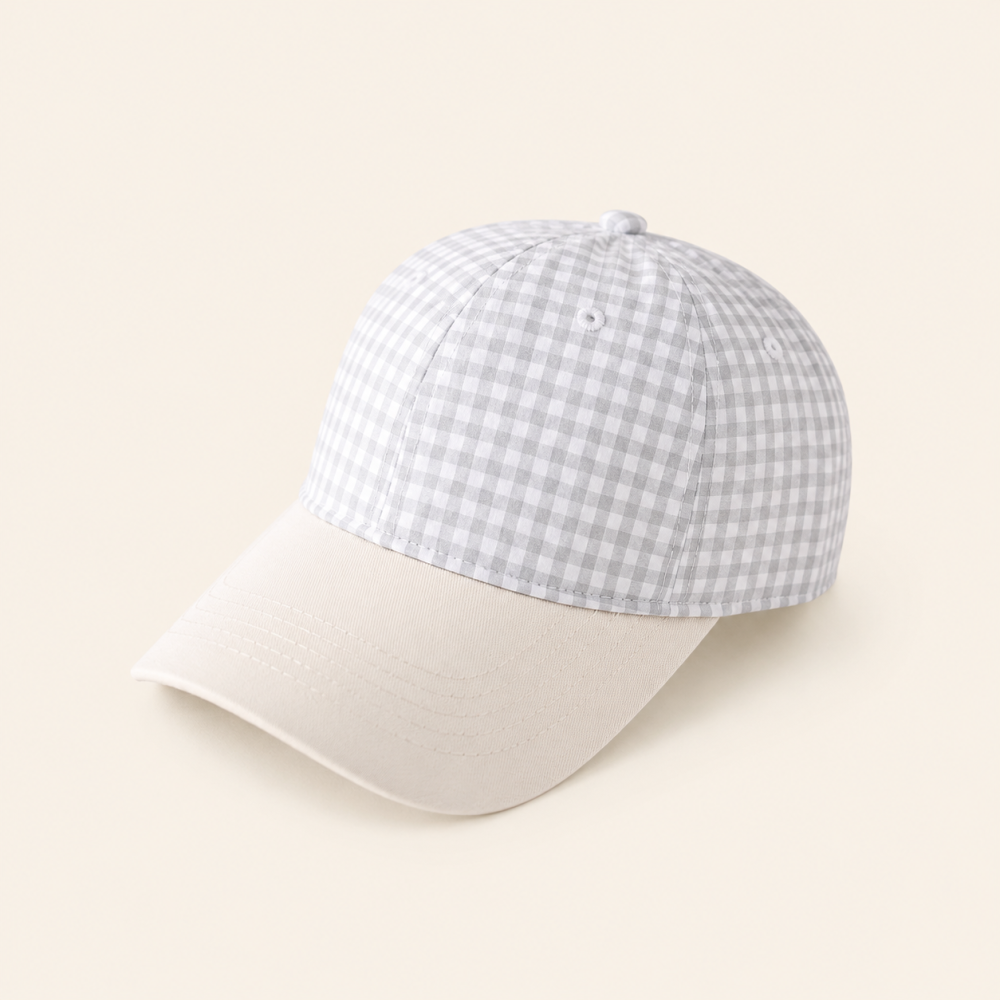 Casquette De Baseball En Coton À Carreaux Multicolores Simple Series Daily h5Image2