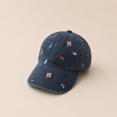 Casquette de baseball en coton uni couleur dessin animé Simple Series Daily