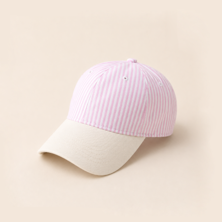 Casquette de baseball en coton à rayures décontractées de la série Simple